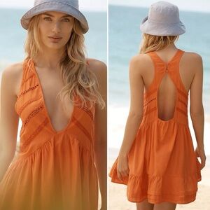 🆕 By Anthropologie V-Neck Back-Cutout Mini Dress